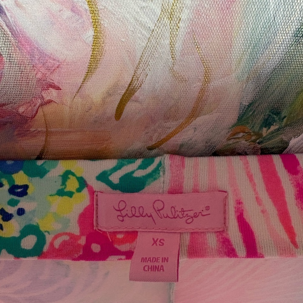 Lilly Pulitzer Off the Shoulder Dress XS – Colorful Print – Like New - Picture 10 of 12